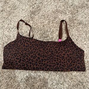 Pink - Brown Leopard Print Bra size M